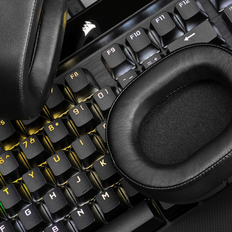 Corsair HS55 Surround CA-9011260-AP przewodowy zestaw słuchawkowy dla graczy, Dolby Audio 7.1, karbonowa czerń
