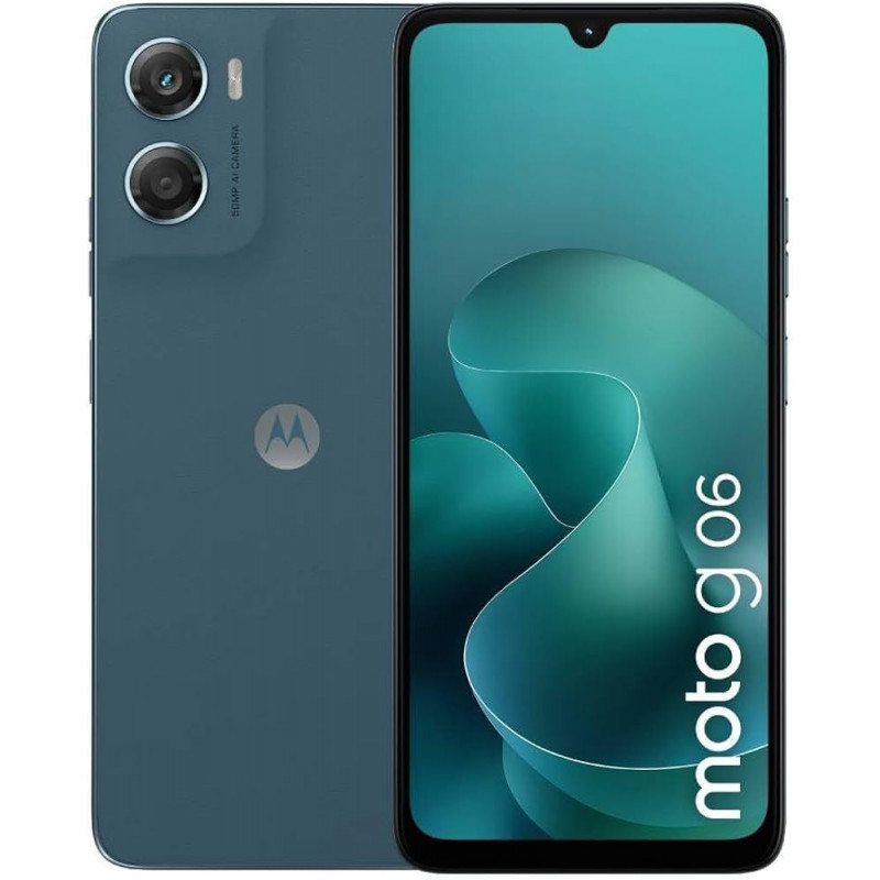 Motorola G06 smartfon, 4/128 GB, Dual SIM, Pantone Tapestry Blue, OEM