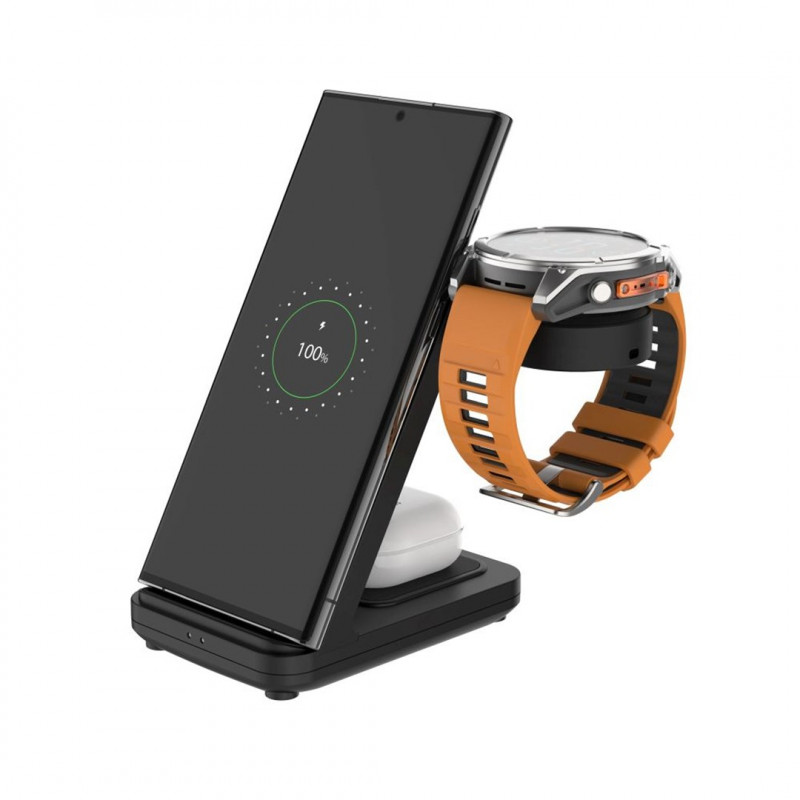 Fixed Powerstation for Garmin ładowarka indukcyjna 3w1, Qi, 18 W, czarna