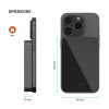 Fixed MagZen 10 Crystal powerbank, Qi2, 10000 mAh, czarny