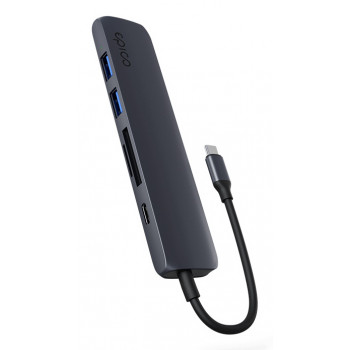 Epico 6in1 Alu Hub 8K USB-C hub, błękitny