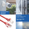 ACT FC2552 ultraelastyczny patchcord CAT6A S/FTP, 0,25 m, TPE, RJ45, z osłoną zapobiegającą zaczepianiu, czerwony