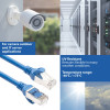 ACT FC2602 ultraelastyczny patchcord CAT6A S/FTP, 2 m, TPE, RJ45, z osłoną zapobiegającą zaczepianiu, niebieski