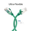 ACT FC2715 ultraelastyczny kabel krosowy S/FTP CAT6A, 15 m, TPE, z osłonami przeciw zaczepianiu, zielony