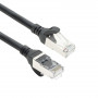 ACT FC2952 ultraelastyczny kabel krosowy S/FTP CAT6A, 0,25 m, TPE, z osłonami przeciw zaczepianiu, czarny