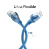 ACT FC1605 ultraelastyczny kabel krosowy CAT6A U/UTP z wtykami RJ45, 5 m, TPE, z osłonami zapobiegającymi zaczepianiu, niebieski