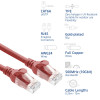 ACT FC1510 ultraelastyczny kabel krosowy U/UTP CAT6A, TPE, z osłoną zatrzasku, RJ45, 10 m, czerwony