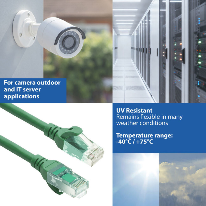 ACT FC1703 kabel krosowy U/UTP CAT6A, TPE, ultraelastyczny, RJ45, 3 m, zielony