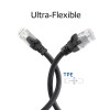 ACT FC1905 CAT6A U/UTP ultraelastyczny kabel krosowy, 5 m, TPE, RJ45 bez zaczepów, czarny