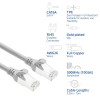 ACT FC2001 CAT6A S/FTP ultraelastyczny kabel krosowy, 1 m, TPE, RJ45 bez zaczepów, szary