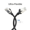 ACT FC2901 patchcord S/FTP CAT6A ultraelastyczny, TPE, z zabezpieczeniem przed zahaczaniem, RJ45, 1 m, czarny