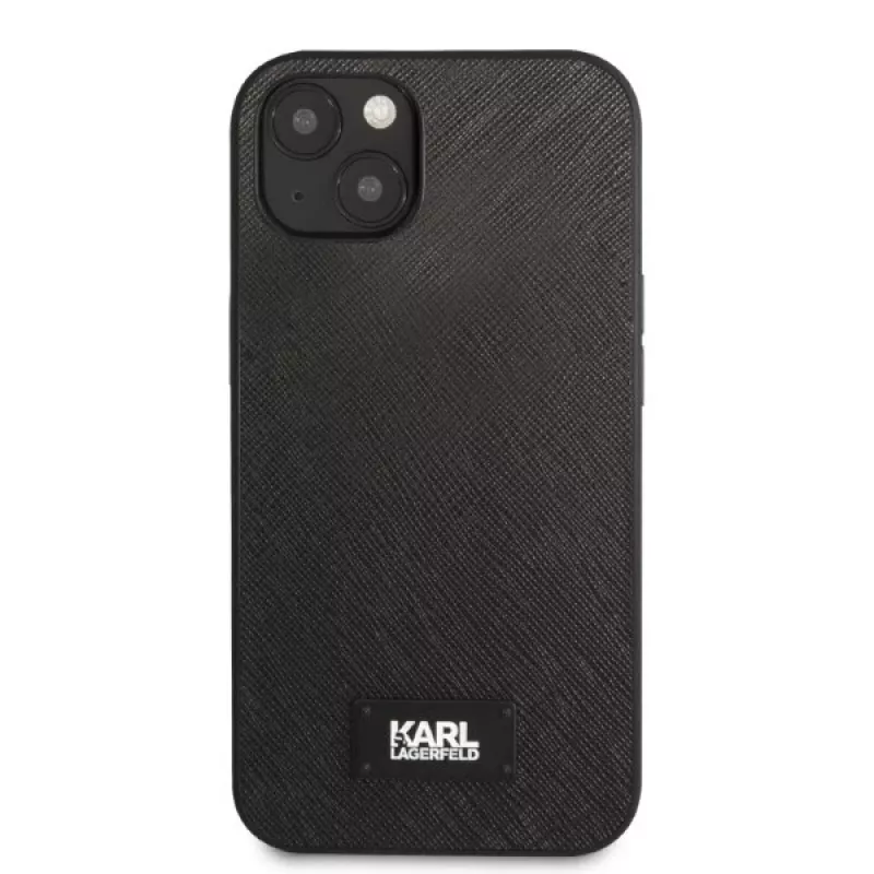 Karl Lagerfeld KLHCP13MSFMP2K etui hardcase do iPhone 13 / 14 / 15, Saffiano Plaque, czarne