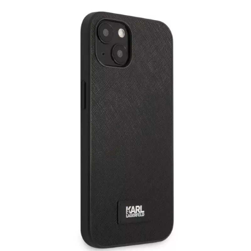 Karl Lagerfeld KLHCP13MSFMP2K etui hardcase do iPhone 13 / 14 / 15, Saffiano Plaque, czarne