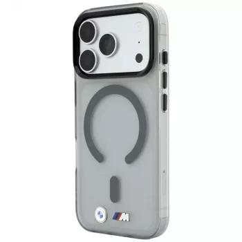 BMW BMW001281 M IML Frosted Metal Logo & Trims etui MagSafe do iPhone 18 Pro / 17 Pro, antracytowe