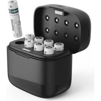 Hama 00223559 ładowarka z 8 akumulatorami AAA Li-Ion, 780 mAh, ładowanie w osobnych gniazdach, USB-C