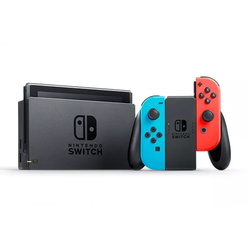 Nintendo Switch (nowy zmodyfikowany model) przenośna konsola do gier, czarna / niebieska / czerwona, 15,8 cm (6,2 cala), 32 GB, Wi-Fi