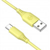 Tellur TLL155400 silikonowy kabel USB do Type-C, 3A, 1 m, żółty