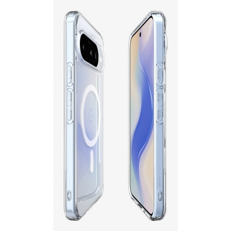 Etui Spigen Ultra Hybrid MagSafe do Google Pixel 10 Pro / Pixel 10, przezroczyste białe