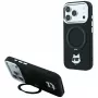 Karl Lagerfeld KF003216 Ring Stand 360 Choupette Head Pin MagSafe etui do iPhone 18 Pro Max / 17 Pro Max, czarne