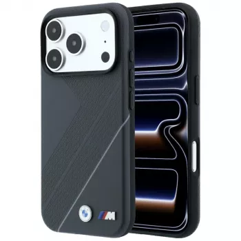 Etui BMW M Tire Track with Silver Line MagSafe do iPhone 18 Pro / 17 Pro, antracytowe