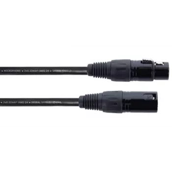 Cordial EM 5 FM kabel połączeniowy XLR, gniazdo XLR 3-pinowe – wtyk XLR 3-pinowy, czarny