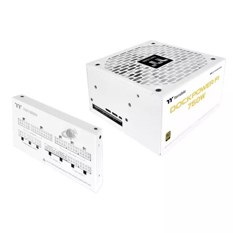 Thermaltake Dockpower FI 750W zasilacz komputerowy, 80 PLUS Gold, modularny, biały
