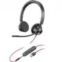 Słuchawki nauszne Poly Blackwire 3315 z mikrofonem, USB-A, czarne, 213936-101