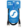 SSQ RCAJM1 SS-1427 kabel audio, 2x RCA – 2x Jack 6,3 mm mono, 1 m, czarny