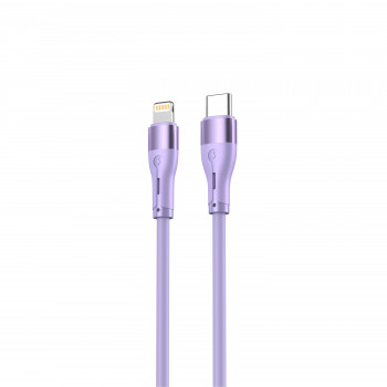 Tellur silikonowy kabel Type-C – Lightning, PD 30 W, 1 m, fioletowy