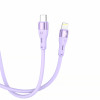 Tellur silikonowy kabel Type-C – Lightning, PD 30 W, 1 m, fioletowy