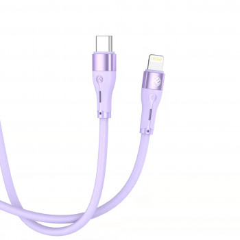 Tellur silikonowy kabel Type-C – Lightning, PD 30 W, 1 m, fioletowy