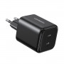 Ładowarka Ugreen X526 45 W, 2 x USB-C, GaN, czarna