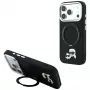 Karl Lagerfeld Ring Stand 360 Karl & Choupette Heads Pin etui z MagSafe do iPhone 18 Pro / 17 Pro, czarne