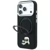 Karl Lagerfeld Ring Stand 360 Karl & Choupette Heads Pin etui z MagSafe do iPhone 18 Pro / 17 Pro, czarne