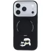 Karl Lagerfeld Ring Stand 360 Karl & Choupette Heads Pin etui z MagSafe do iPhone 18 Pro / 17 Pro, czarne