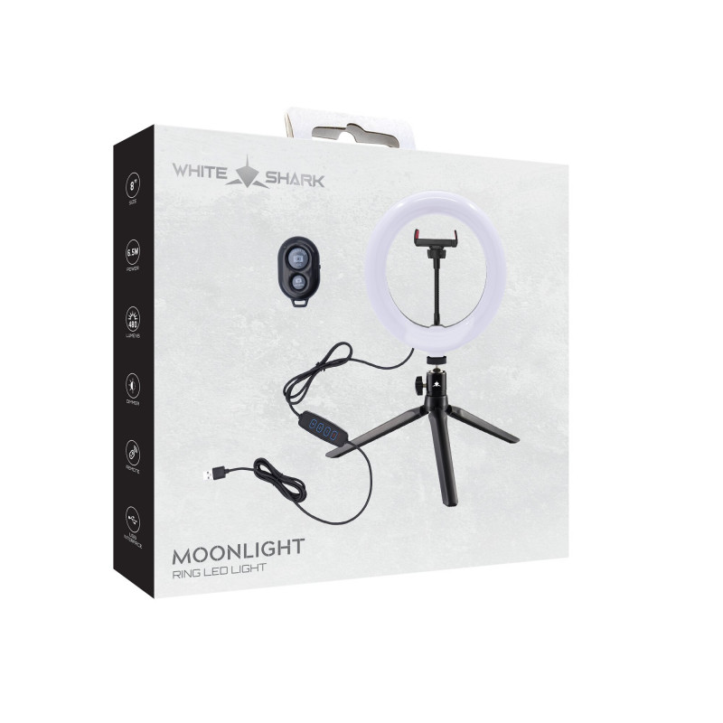 White Shark RL-08 MOONLIGHT-2 lampa pierścieniowa LED, 21 cm