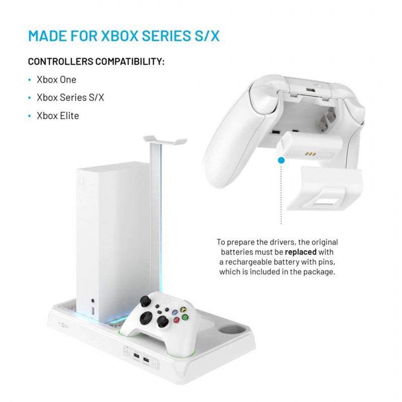 Fixed FIXXB-MCS-WH stacja wielofunkcyjna do Xbox Series X/S, biała