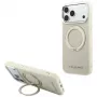 Karl Lagerfeld Ring Stand 360 Saffiano Classic Logo MagSafe etui do iPhone 18 Pro Max / 17 Pro Max, beżowe
