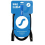 SSQ DMX1 SS-1838 kabel XLR wtyk - XLR gniazdo, 1 m, czarny