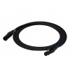 SSQ DMX1 SS-1838 kabel XLR wtyk - XLR gniazdo, 1 m, czarny
