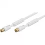 Wentronic 27720 wtyk IEC – gniazdo IEC, złocone złącza, kolor biały