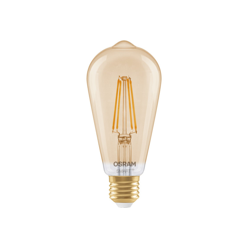 Osram SMART+ MATTER Filament Dimmable Classic Edison 53 824 inteligentna żarówka, złota, E27, 6 W, ciepła biel, Wi-Fi