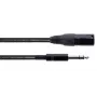 Cordial EM 0,5 MV kabel audio [1x wtyk XLR 3-pinowy – 1x wtyk jack 6,3 mm (stereo)], 0,50 m, czarny