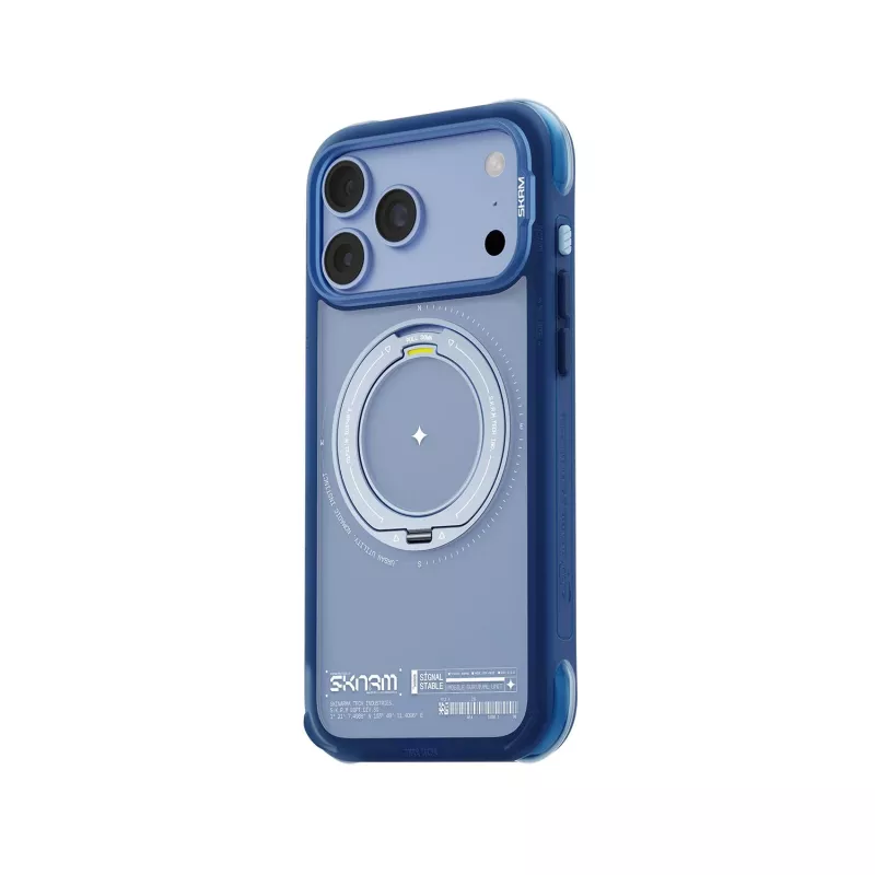 Etui Skinarma Atlas z MagSafe i obrotową podstawką do iPhone 18 Pro Max / 17 Pro Max, niebieskie