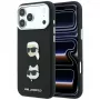 Etui Karl Lagerfeld KF003250 do iPhone 18 Pro Max / 17 Pro Max, Saffiano with Karl & Choupette Heads Pins & Logo, czarne