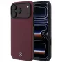 Mercedes Mer008834 Leather Semi Wrap Iconic Line etui MagSafe do iPhone 18 Pro / 17 Pro, burgundowe