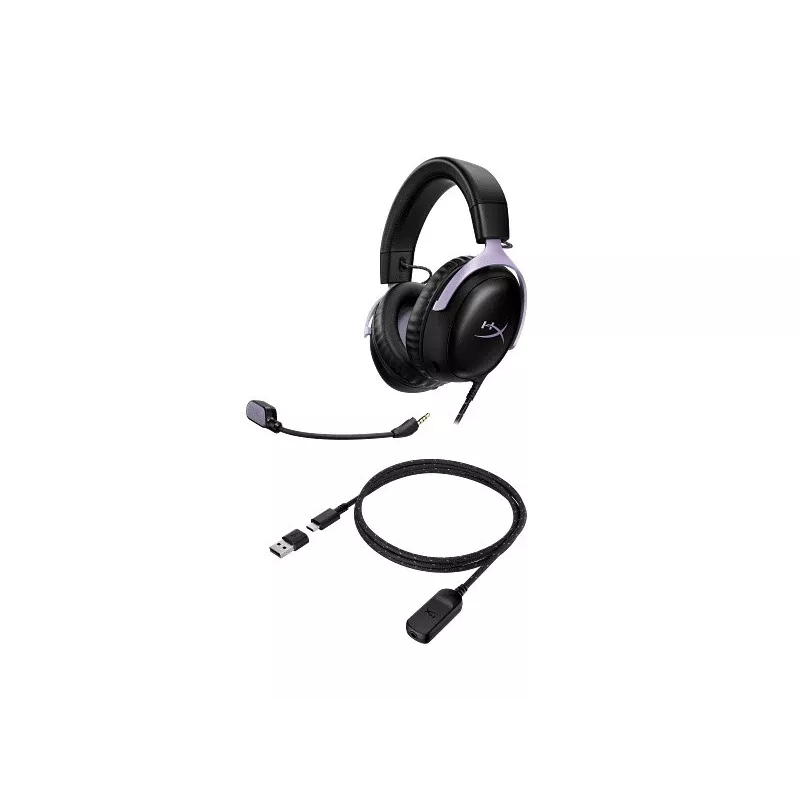 HyperX Cloud III słuchawki gamingowe, czarno-lawendowe