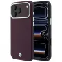 Etui BMW BMW001224 Sign Deboss Quilted Metal Logo MagSafe do iPhone 18 Pro Max / 17 Pro Max, bordowe