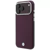 Etui BMW BMW001224 Sign Deboss Quilted Metal Logo MagSafe do iPhone 18 Pro Max / 17 Pro Max, bordowe