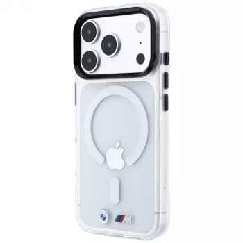 Etui BMW M IML Glossy Metal Logo & Trims MagSafe do iPhone 18 Pro Max / 17 Pro Max, przezroczyste